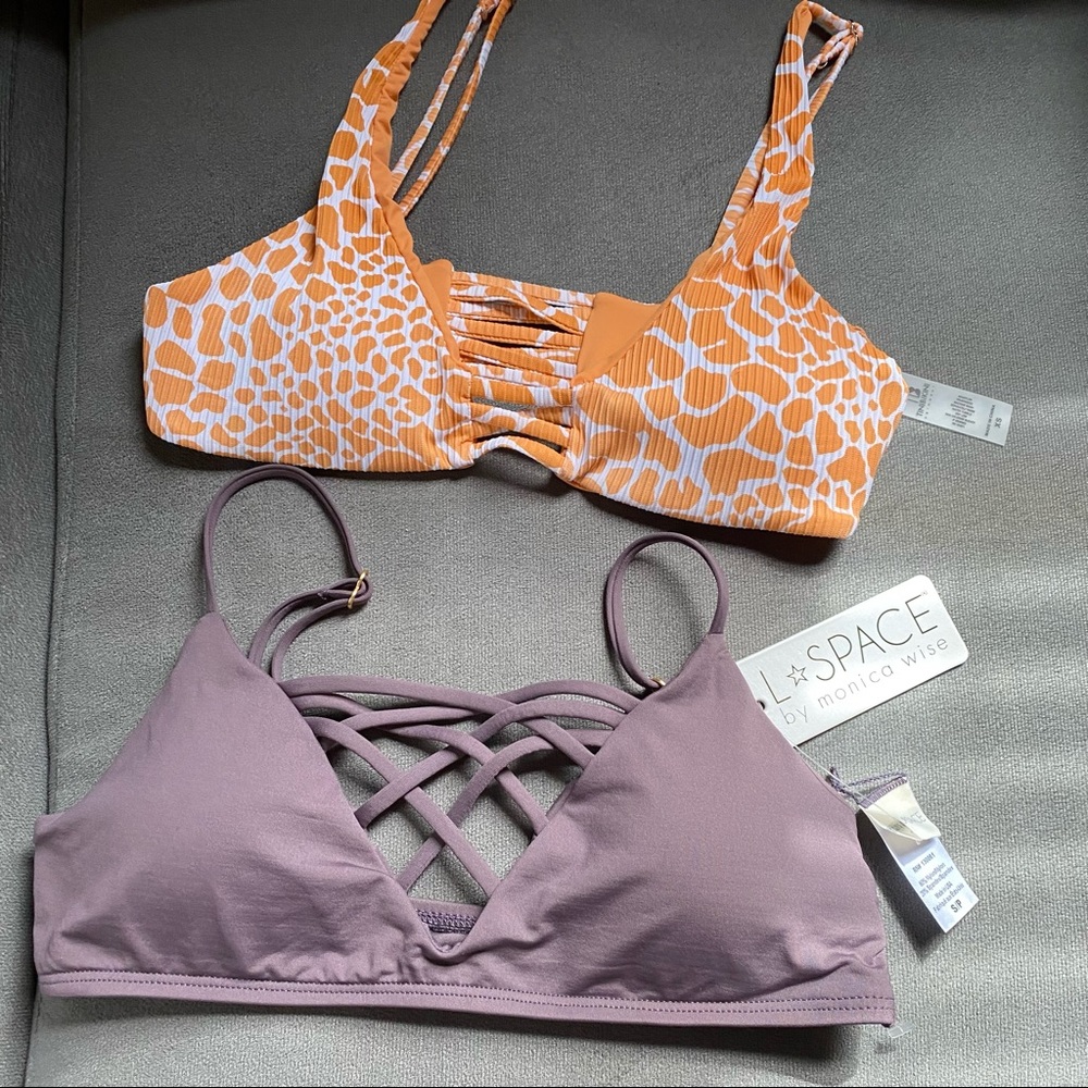 LSpace and Tinibikini swimwear tops
